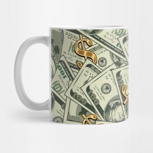 Huge pile of money with golden dollar sign Mug